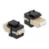 Delock Keystone Modul LC Duplex Buchse zu LC Duplex Buchse beige / schwarz