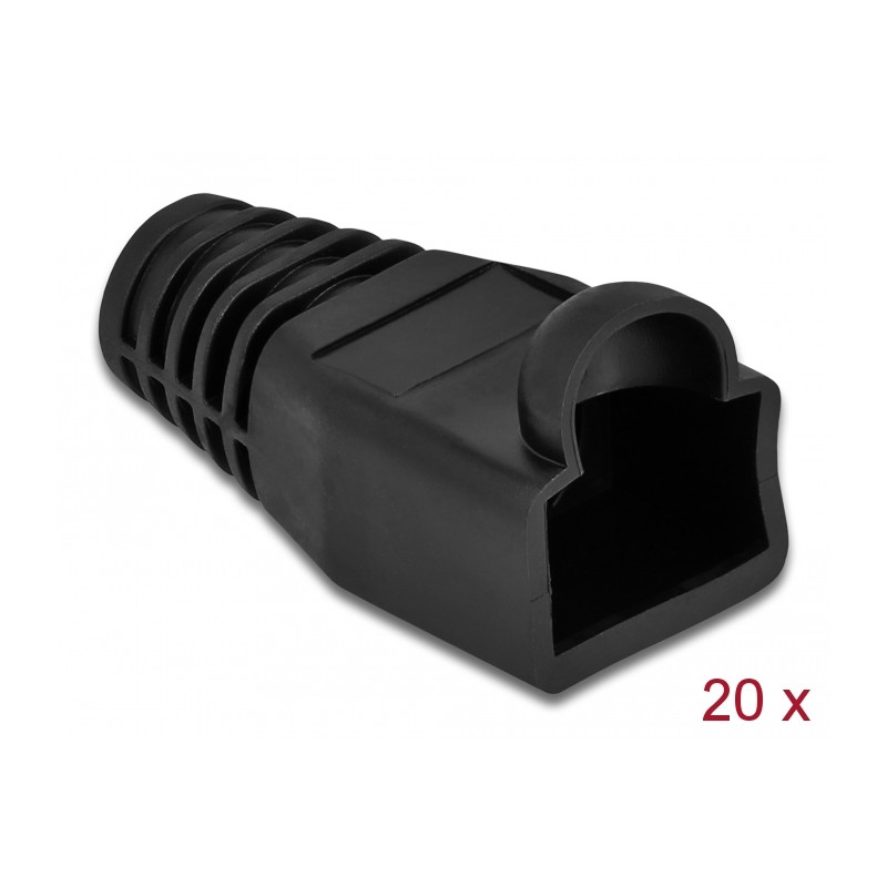 Delock Knickschutztülle für RJ45 Stecker schwarz 20 Stück