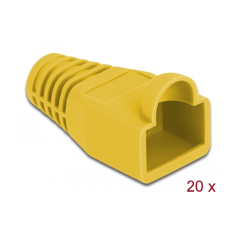 Delock Knickschutztülle für RJ45 Stecker gelb 20 Stück