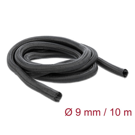Delock Geflechtschlauch selbstschließend 10 m x 9 mm schwarz