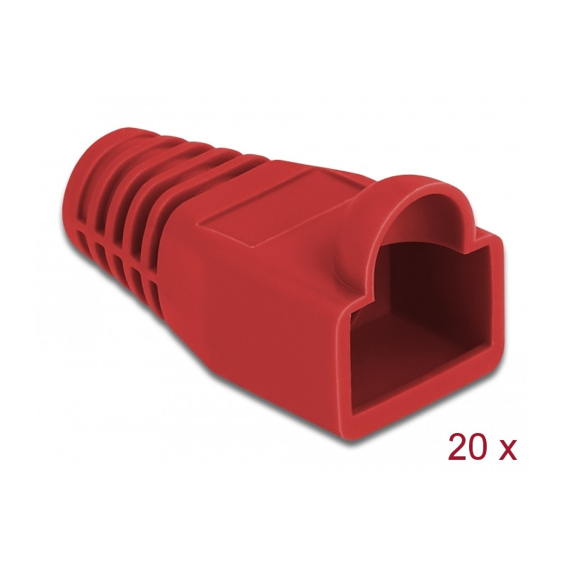 Delock Knickschutztülle für RJ45 Stecker rot 20 Stück