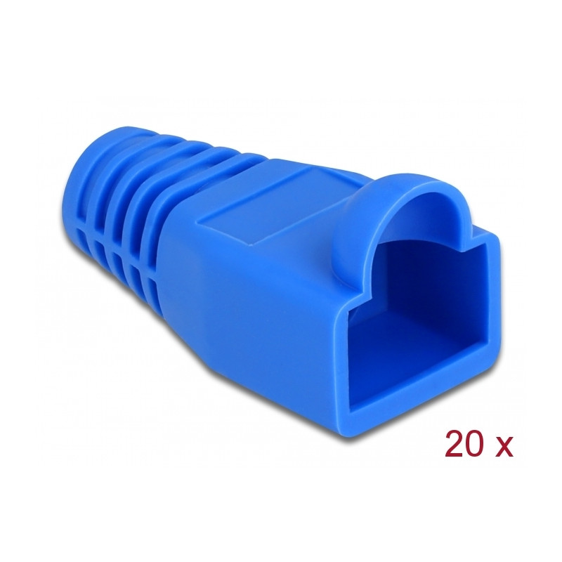 Delock Knickschutztülle für RJ45 Stecker blau 20 Stück