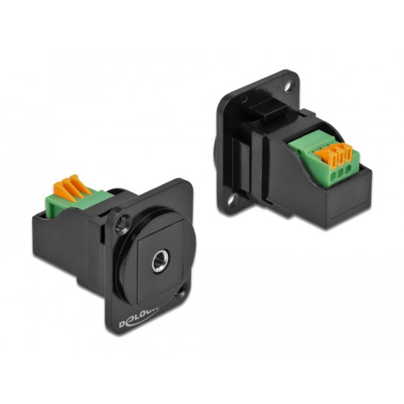Delock D-Typ Modul 3,5 mm 3 Pin Klinkenbuchse zu Terminalblock