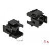 Delock Keystone Abdeckung schwarz mit 12,5 mm D-Durchführung 4 Stück