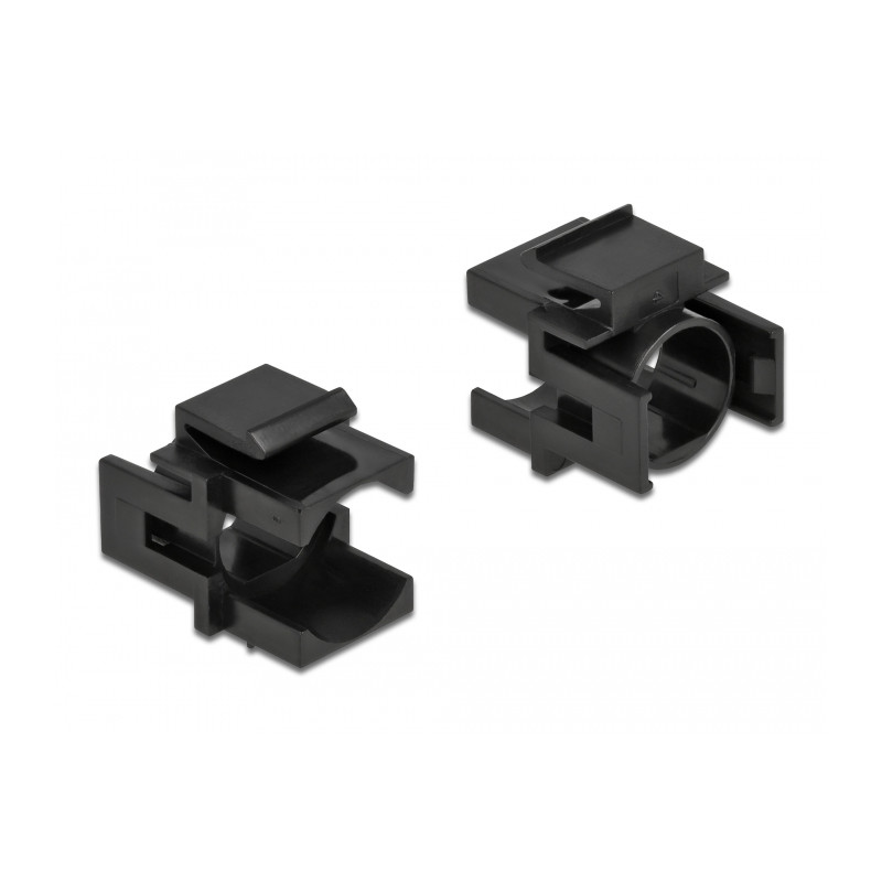 Delock Keystone Abdeckung schwarz mit 12,5 mm D-Durchführung 4 Stück