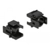 Delock Keystone Abdeckung schwarz mit 12,5 mm D-Durchführung 4 Stück
