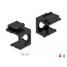 Delock Keystone Abdeckung schwarz mit 9,7 mm Durchführung +Hex 4 Stück