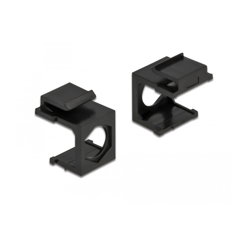 Delock Keystone Abdeckung schwarz mit 9,7 mm Durchführung +Hex 4 Stück