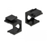 Delock Keystone Abdeckung schwarz mit 9,7 mm Durchführung +Hex 4 Stück