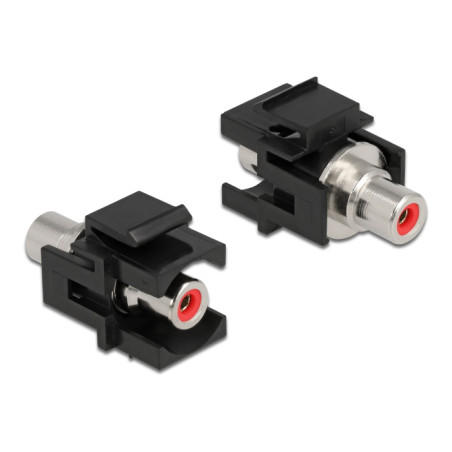 Delock Keystone Modul Cinch Buchse - Cinch Buchse rot / schwarz
