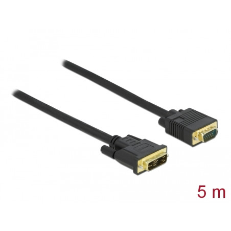 Delock Kabel DVI 12+5 Stecker zu VGA Stecker 5 m