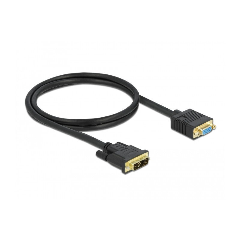 Delock Kabel DVI 12+5 Stecker zu VGA Buchse 1 m