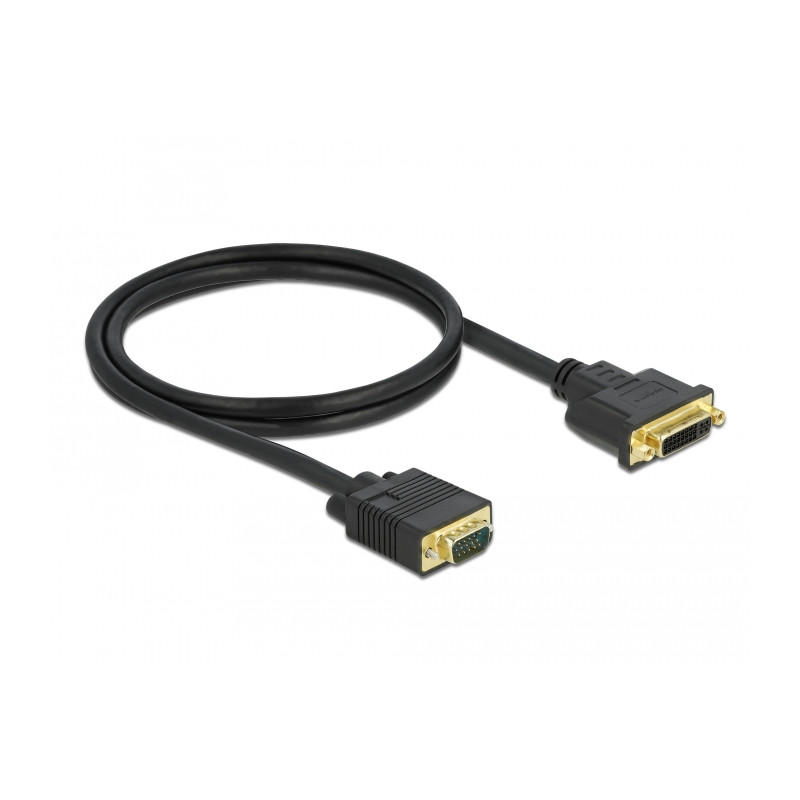 Delock Kabel DVI 24+5 Buchse zu VGA Stecker 1 m