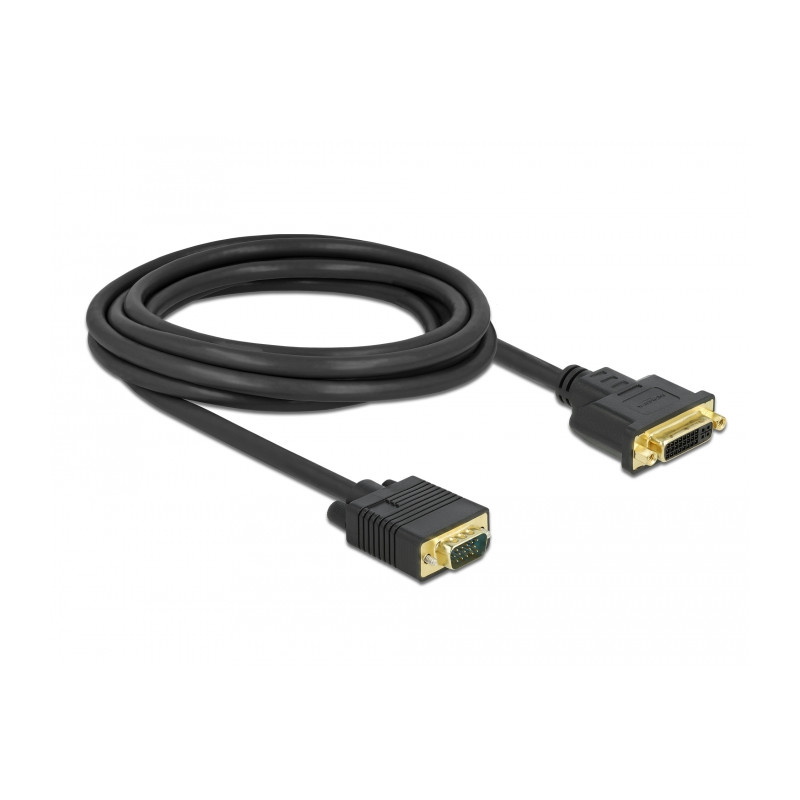 Delock Kabel DVI 24+5 Buchse zu VGA Stecker 3 m
