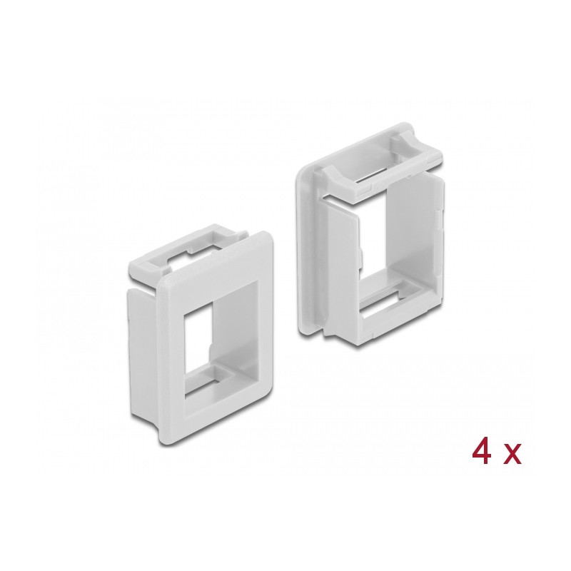 Delock Keystone Halterung für Gehäuse 4 Stück weiß