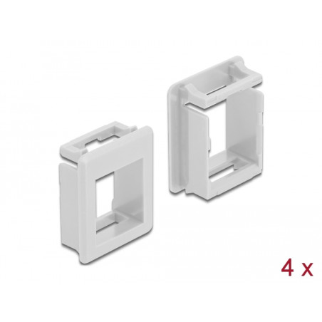 Delock Keystone Halterung für Gehäuse 4 Stück weiß