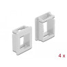 Delock Keystone Halterung für Gehäuse 4 Stück weiß