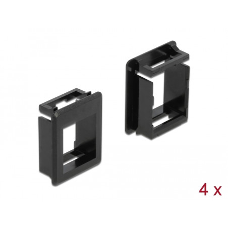 Delock Keystone Halterung für Gehäuse 4 Stück schwarz