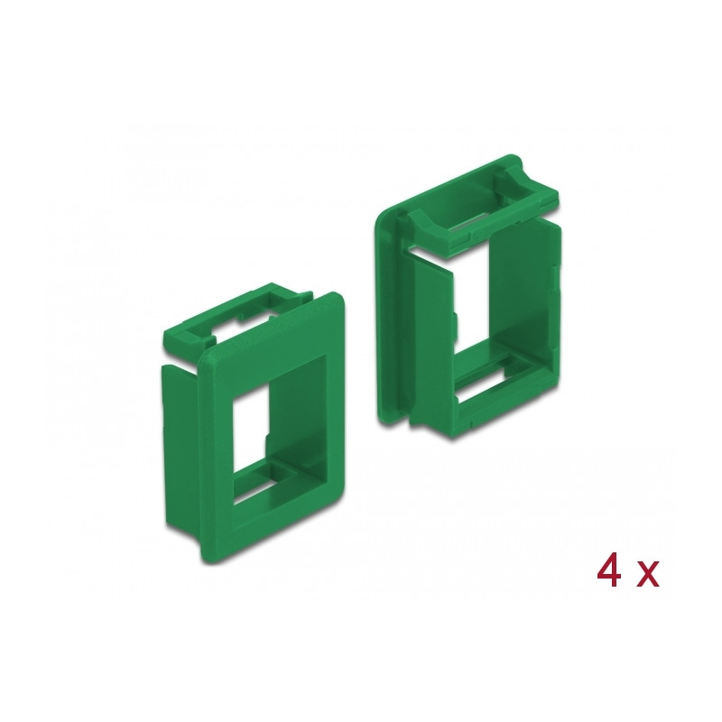Delock Keystone Halterung für Gehäuse 4 Stück grün