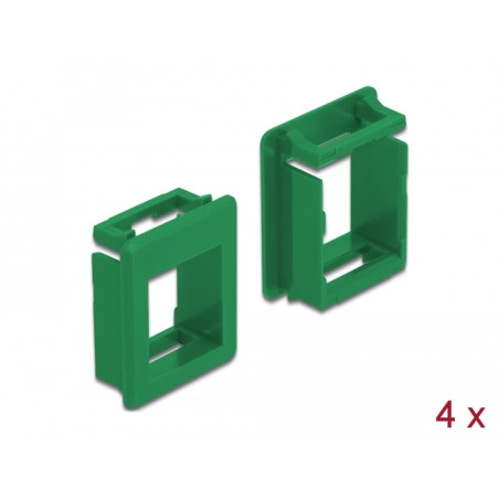Delock Keystone Halterung für Gehäuse 4 Stück grün