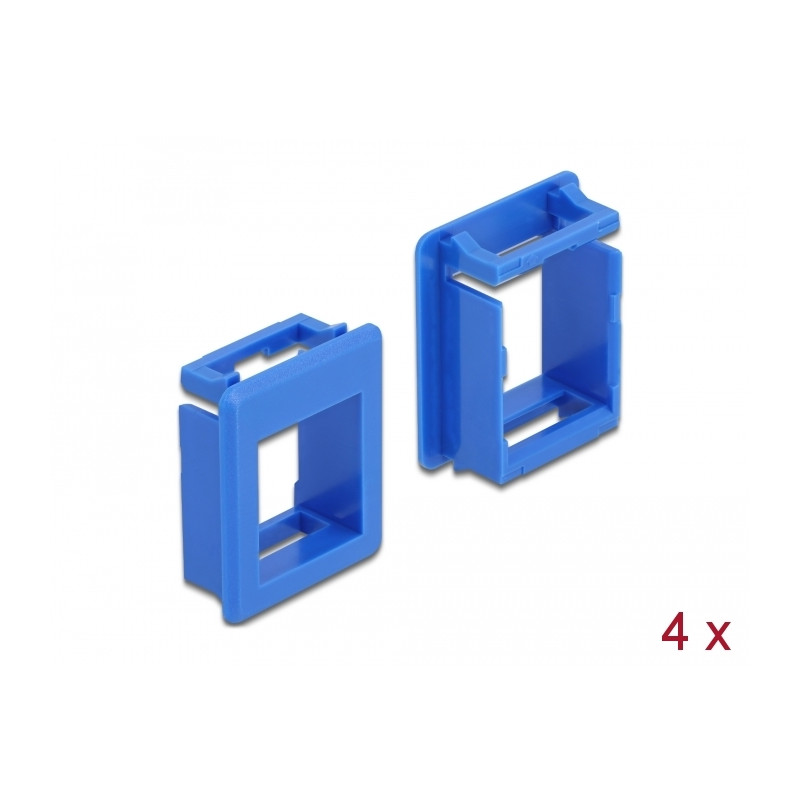 Delock Keystone Halterung für Gehäuse 4 Stück blau