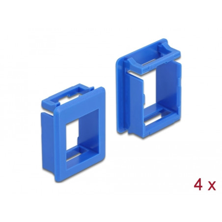 Delock Keystone Halterung für Gehäuse 4 Stück blau