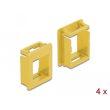 Delock Keystone Halterung für Gehäuse 4 Stück gelb