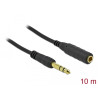 Delock Klinkenverlängerungskabel 6,35 mm 3 Pin Stecker zu Buchse 10 m schwarz