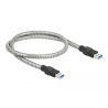 Delock USB 5 Gbps Kabel Typ-A Stecker zu Typ-A Stecker mit Metallmantel 0,5 m