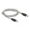 Delock USB 5 Gbps Kabel Typ-A Stecker zu Typ-A Stecker mit Metallmantel 1 m