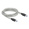 Delock USB 5 Gbps Kabel Typ-A Stecker zu Typ-A Stecker mit Metallmantel 2 m