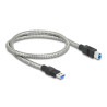 Delock USB 5 Gbps Kabel Typ-A Stecker zu Typ-B Stecker mit Metallmantel 0,5 m