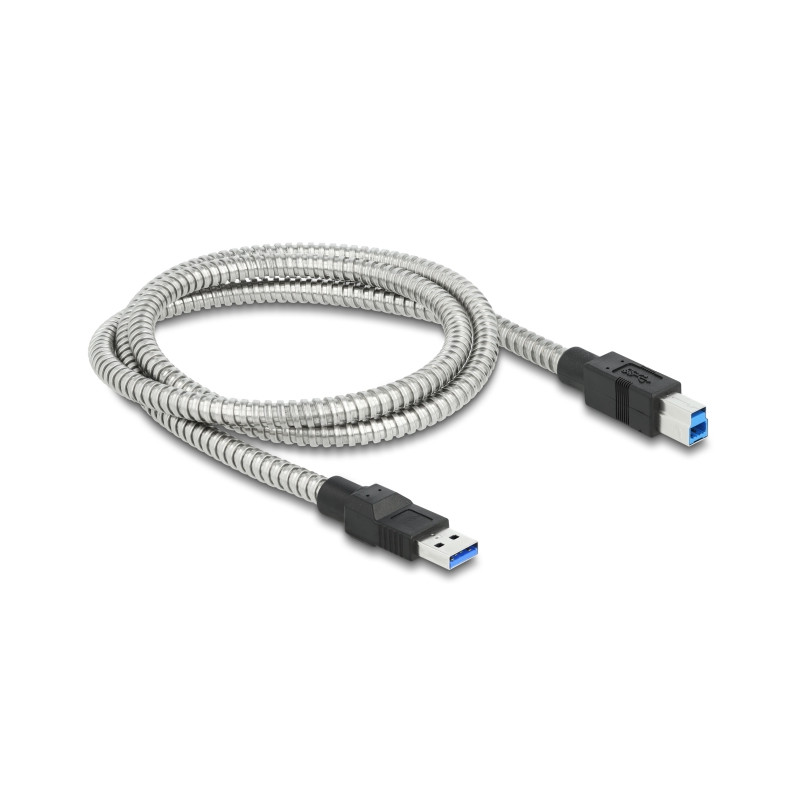 Delock USB 5 Gbps Kabel Typ-A Stecker zu Typ-B Stecker mit Metallmantel 1 m