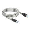 Delock USB 5 Gbps Kabel Typ-A Stecker zu Typ-B Stecker mit Metallmantel 2 m