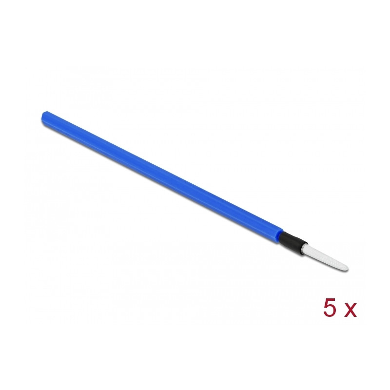 Delock LWL Reinigungsstäbchen für Steckverbinder mit 1,25 mm Hülse 5 Stück