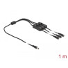 Delock Kabel DC 5,5 x 2,1 mm Stecker zu 3 x DC Buchse mit Schalter 1 m