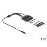 Delock Kabel DC 5,5 x 2,1 mm Stecker zu 4 x DC Buchse mit Schalter 1 m