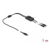 Delock Kabel USB Type-C™ Stecker zu 2 x DC 5,5 x 2,1 mm Buchse mit Schalter 1 m