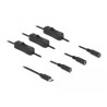 Delock Kabel USB Type-C™ Stecker zu 3 x DC 5,5 x 2,1 mm Buchse mit Schalter 1 m