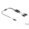 Delock Kabel USB Typ-A Stecker zu 2 x USB Typ-A Buchse mit Schalter 1 m