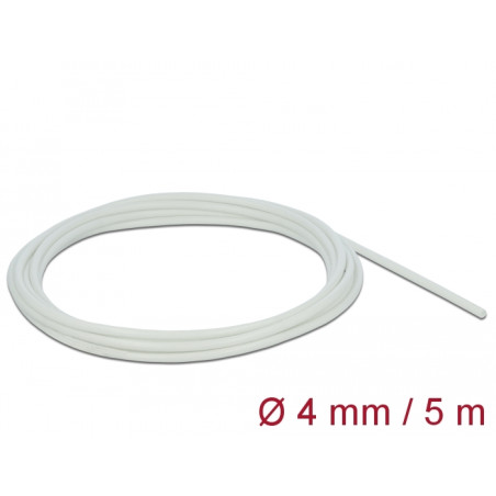 Delock Schutzschlauch Glasfasergeflecht 5 m x 4 mm weiß