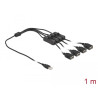 Delock Kabel USB Typ-A Stecker zu 4 x USB Typ-A Buchse mit Schalter 1 m