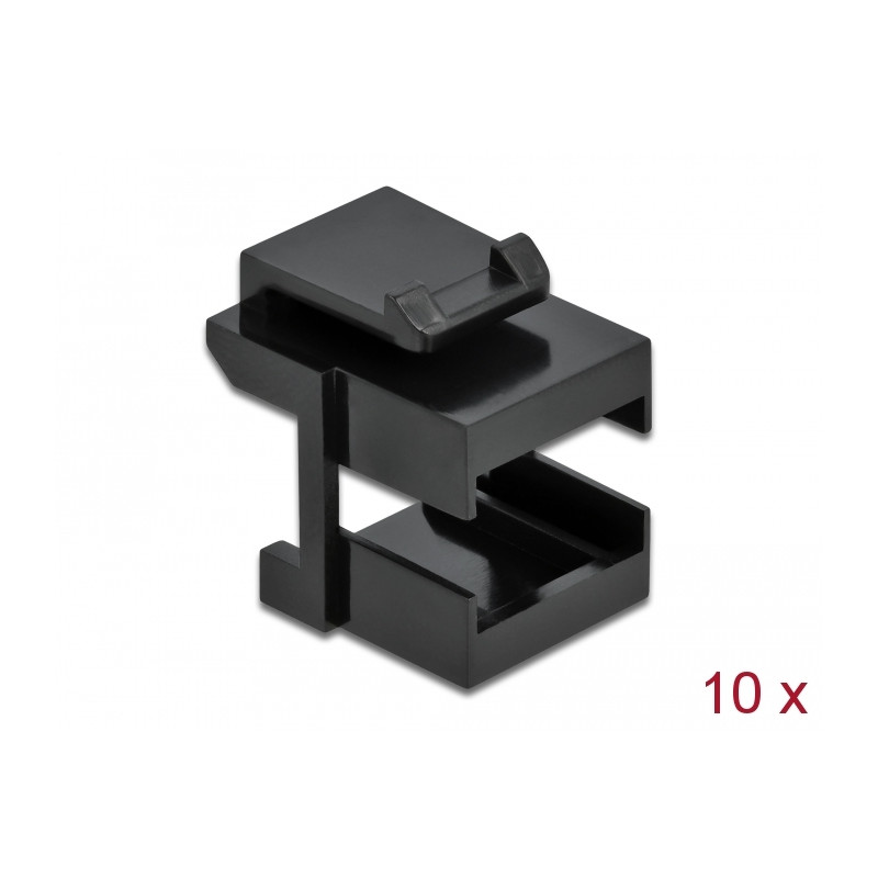 Delock Keystone Abdeckung schwarz für LWL Kupplungen 10 Stück
