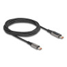 Delock USB 2.0 Daten- und Schnellladekabel USB Type-C™ Stecker zu Stecker PD 3.0 100 W mit Leistungsanzeige 2 m