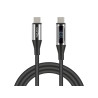 Delock USB 2.0 Daten- und Schnellladekabel USB Type-C™ Stecker zu Stecker PD 3.0 100 W mit Leistungsanzeige 2 m