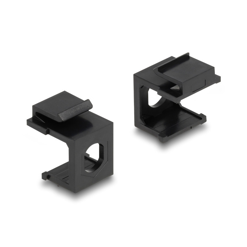 Delock Keystone Abdeckung schwarz mit 8,0 mm Durchführung +Hex 4 Stück