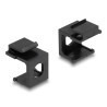 Delock Keystone Abdeckung schwarz mit 8,0 mm Durchführung +Hex 4 Stück