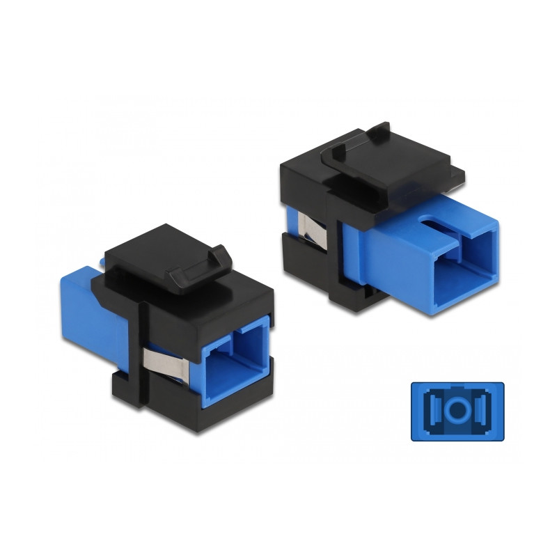 Delock Keystone Modul SC Simplex Buchse zu SC Simplex Buchse blau / schwarz