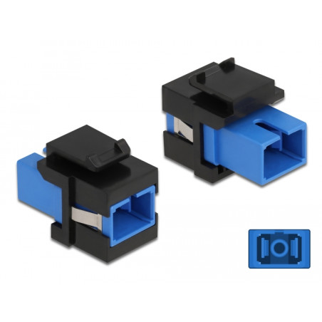 Delock Keystone Modul SC Simplex Buchse zu SC Simplex Buchse blau / schwarz