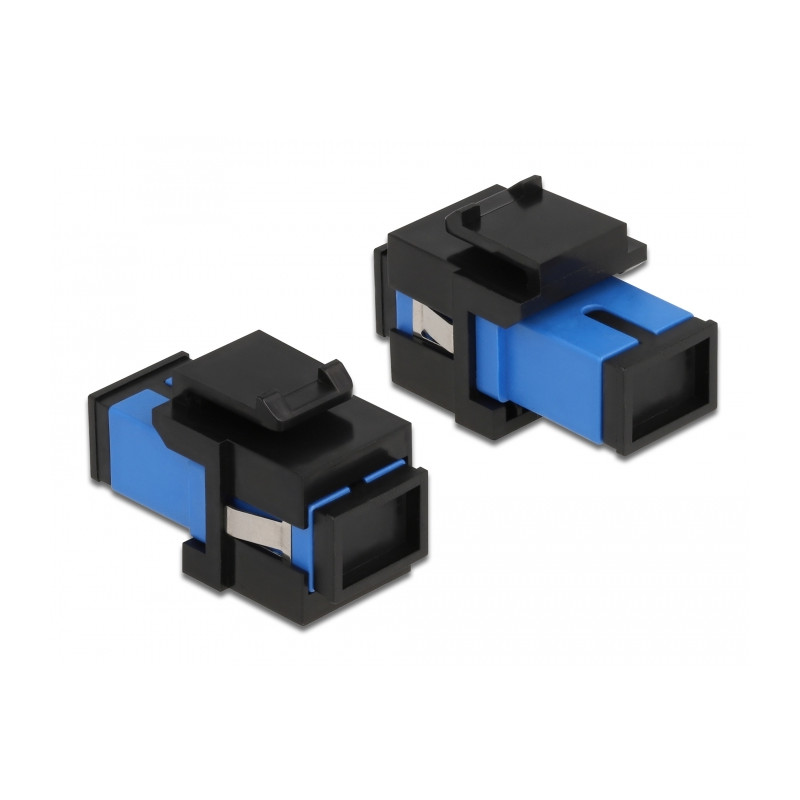Delock Keystone Modul SC Simplex Buchse zu SC Simplex Buchse blau / schwarz